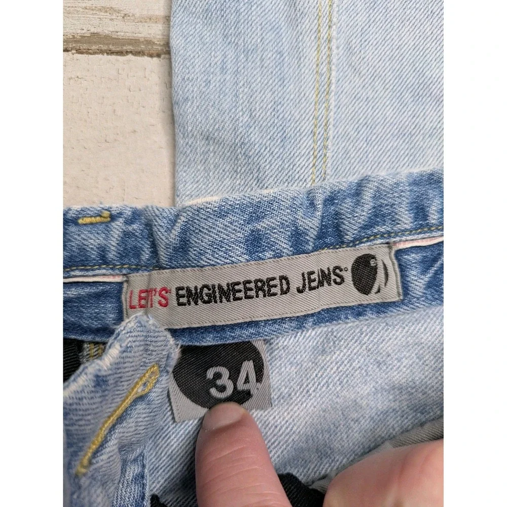 Vintage Levi's Engineered Twisted Jeans 34 (32x34) Hook Fastener Distressed Y2K